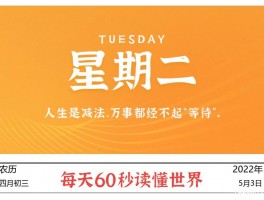 2022年5月03日，李海博客带你每天60秒读懂世界