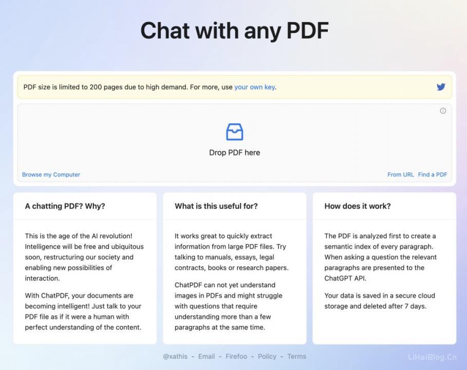 ChatPDF官网 一款基于ChatGPT构建的PDF神器